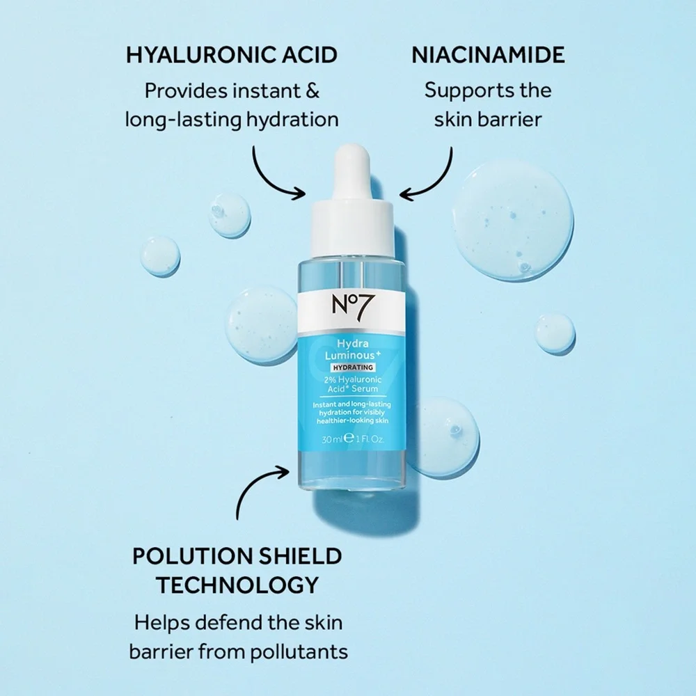 No7 hydra luminous 2% hyaluronic acid serum 30 ML